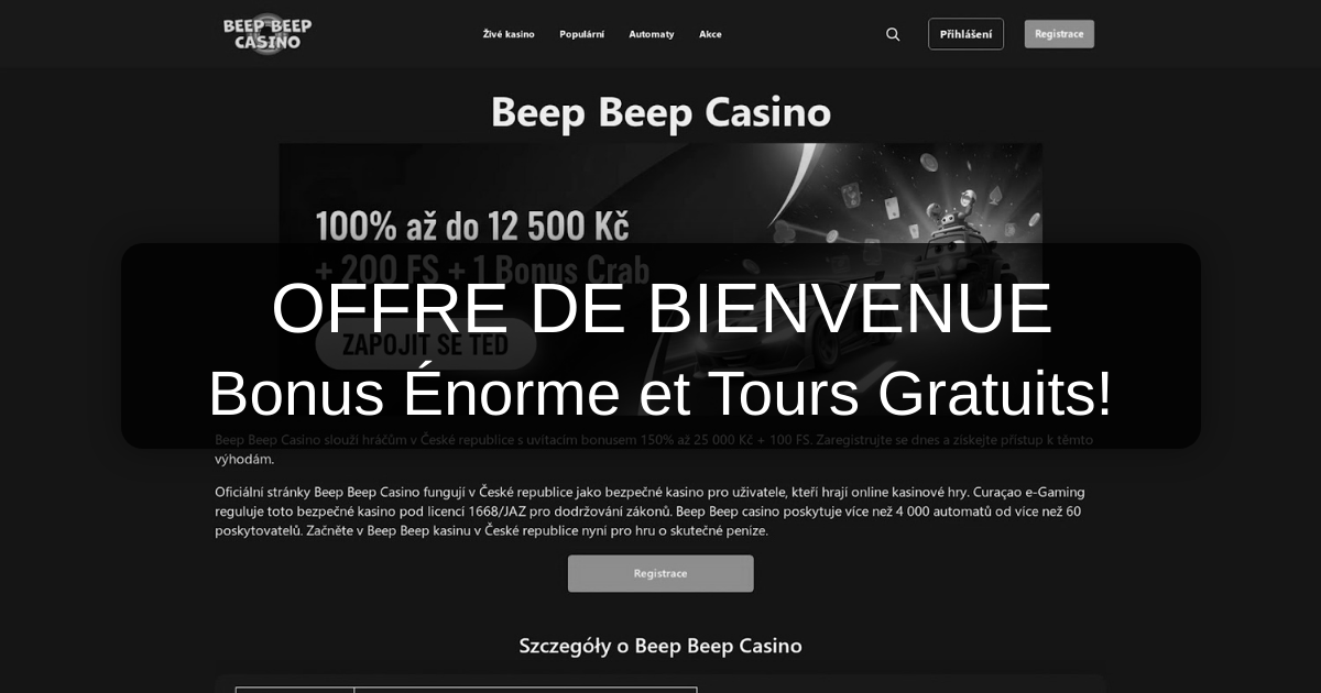 Beep Beep Casino - Jeux de premier choix | Paiements rapides
